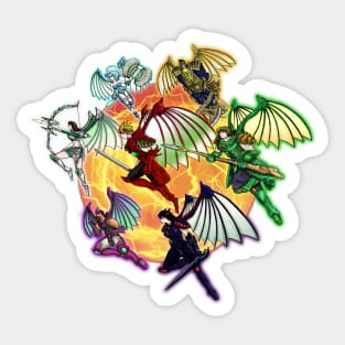 The seven Dragoons Sticker